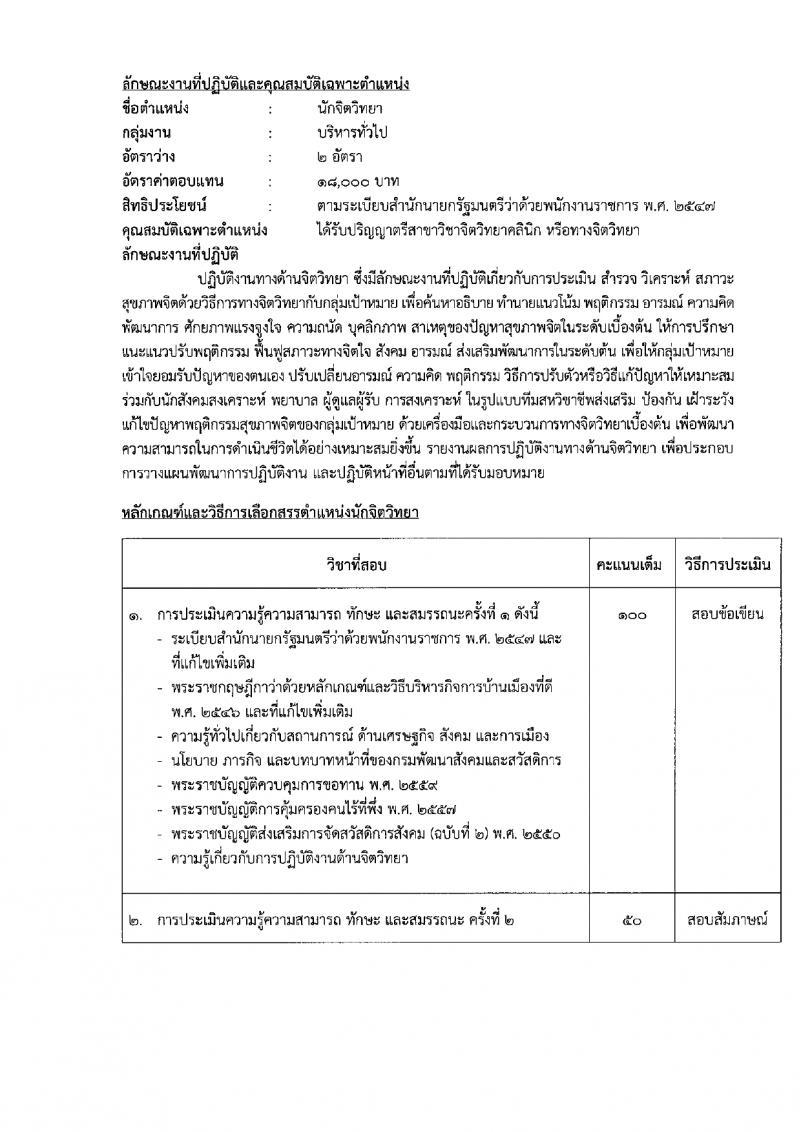 กรมพัฒนาสังคมและสวัสดิการ รับสมัครบุคคลเพื่อเลือกสรรเป็นพนักงานราชการ 15 ตำแหน่ง 75 อัตรา (วุฒิ ปวช. ปวส. ป.ตรี) รับสมัครสอบทางอินเทอร์เน็ต ตั้งแต่วันที่ 11-15 มี.ค. 2567 หน้าที่ 17