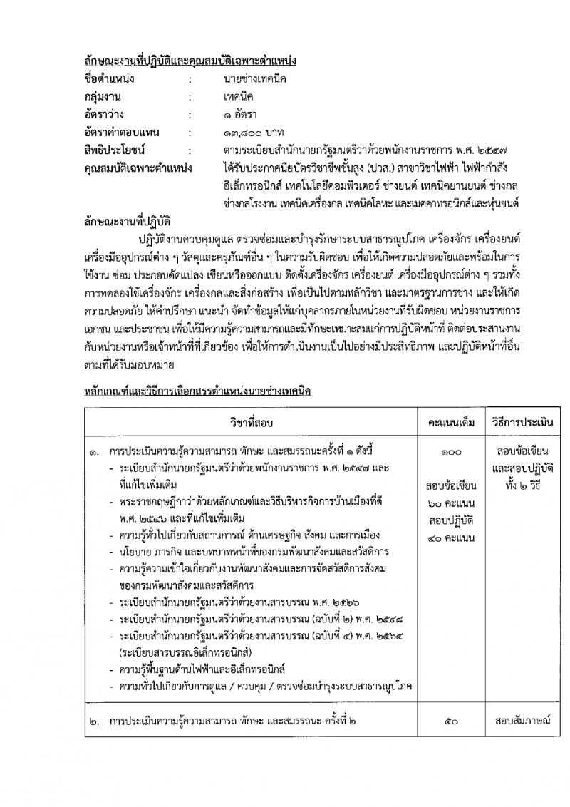 กรมพัฒนาสังคมและสวัสดิการ รับสมัครบุคคลเพื่อเลือกสรรเป็นพนักงานราชการ 15 ตำแหน่ง 75 อัตรา (วุฒิ ปวช. ปวส. ป.ตรี) รับสมัครสอบทางอินเทอร์เน็ต ตั้งแต่วันที่ 11-15 มี.ค. 2567 หน้าที่ 22