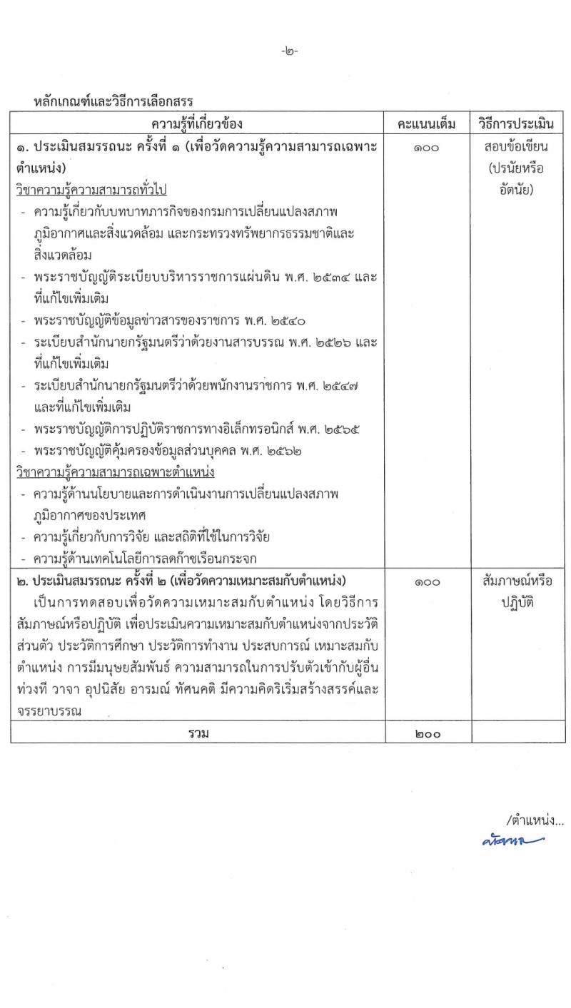 กรมการเปลี่ยนแปลงสภาพภูมิอากาศและสิ่งแวดล้อม รับสมัครบุคคลเพื่อเลือกสรรเป็นพนักงานราชการ 4 ตำแหน่ง ครั้งแรก 5 อัตรา (วุฒิ ม.ต้น ปวช. ป.โท) รับสมัครสอบทางอินเทอร์เน็ต ตั้งแต่วันที่ 8-22 มี.ค. 2567 หน้าที่ 8