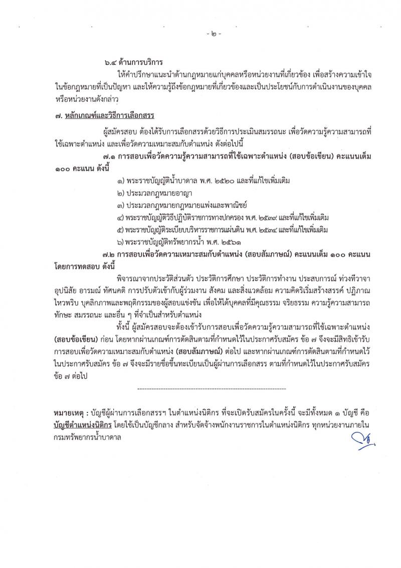 กรมทรัพยากรน้ำบาดาล รับสมัครบุคคลเพื่อเลือกสรรเป็นพนักงานราชการ 14 ตำแหน่ง ครั้งแรก 28 อัตรา (วุฒิ ม.ปลาย ปวช. ปวส. ป.ตรี) รับสมัครสอบทางอินเทอร์เน็ต ตั้งแต่วันที่ 16-30 มี.ค. 2567 หน้าที่ 11