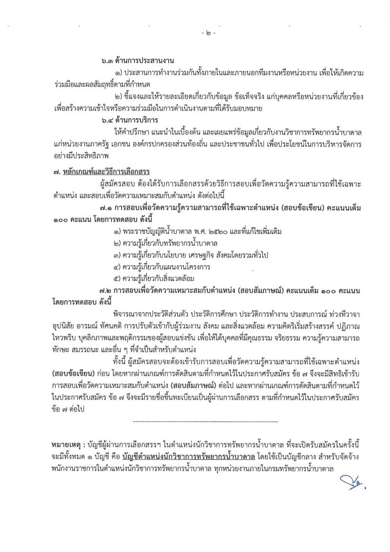 กรมทรัพยากรน้ำบาดาล รับสมัครบุคคลเพื่อเลือกสรรเป็นพนักงานราชการ 14 ตำแหน่ง ครั้งแรก 28 อัตรา (วุฒิ ม.ปลาย ปวช. ปวส. ป.ตรี) รับสมัครสอบทางอินเทอร์เน็ต ตั้งแต่วันที่ 16-30 มี.ค. 2567 หน้าที่ 13