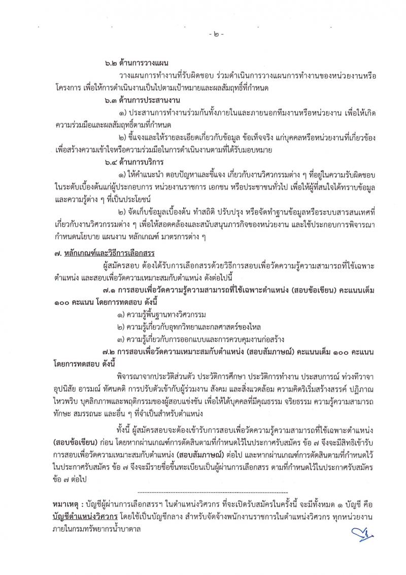 กรมทรัพยากรน้ำบาดาล รับสมัครบุคคลเพื่อเลือกสรรเป็นพนักงานราชการ 14 ตำแหน่ง ครั้งแรก 28 อัตรา (วุฒิ ม.ปลาย ปวช. ปวส. ป.ตรี) รับสมัครสอบทางอินเทอร์เน็ต ตั้งแต่วันที่ 16-30 มี.ค. 2567 หน้าที่ 17