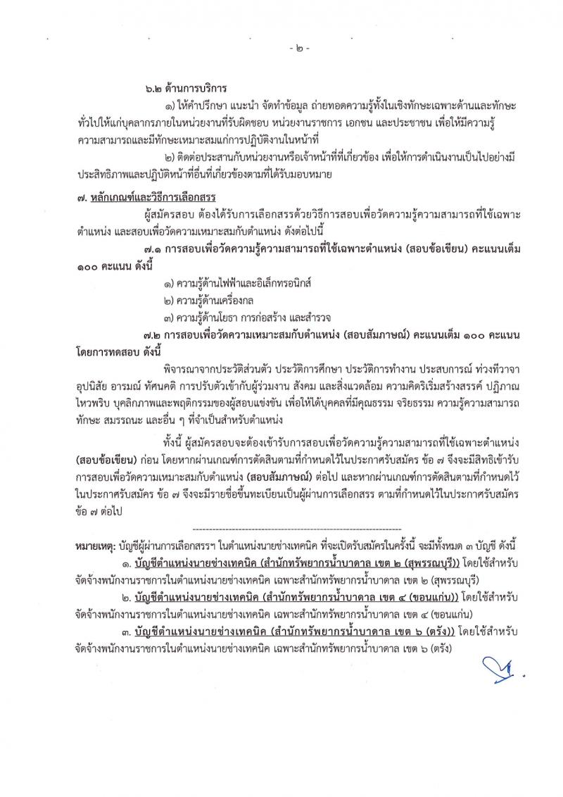 กรมทรัพยากรน้ำบาดาล รับสมัครบุคคลเพื่อเลือกสรรเป็นพนักงานราชการ 14 ตำแหน่ง ครั้งแรก 28 อัตรา (วุฒิ ม.ปลาย ปวช. ปวส. ป.ตรี) รับสมัครสอบทางอินเทอร์เน็ต ตั้งแต่วันที่ 16-30 มี.ค. 2567 หน้าที่ 22