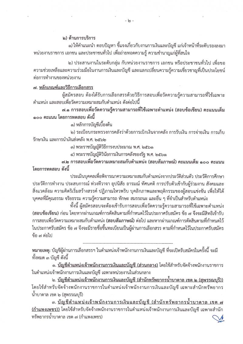 กรมทรัพยากรน้ำบาดาล รับสมัครบุคคลเพื่อเลือกสรรเป็นพนักงานราชการ 14 ตำแหน่ง ครั้งแรก 28 อัตรา (วุฒิ ม.ปลาย ปวช. ปวส. ป.ตรี) รับสมัครสอบทางอินเทอร์เน็ต ตั้งแต่วันที่ 16-30 มี.ค. 2567 หน้าที่ 27