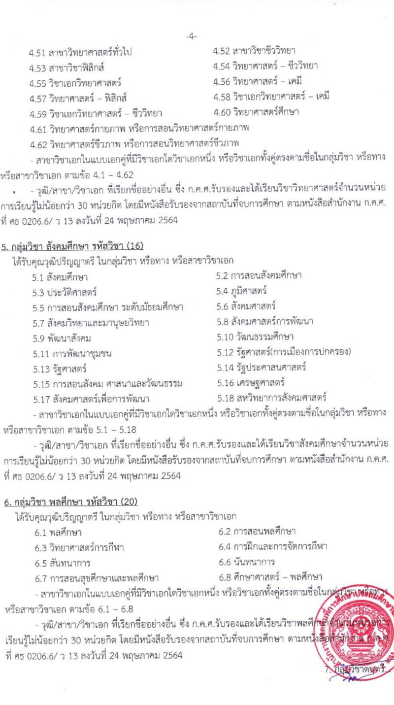 อ.ก.ค.ศ.เขตพื้นที่การศึกษาประถมศึกษานครราชสีมา เขต 7 รับสมัครสอบแข่งขันเพื่อบรรจุและแต่งตั้งบุคคลเข้ารับราชการ 11 สาขาวิชา 24 อัตรา (วุฒิ ป.ตรี) รับสมัครสอบด้วยตนเอง ตั้งแต่วันที่ 5-11 เม.ย. 2567 หน้าที่ 7