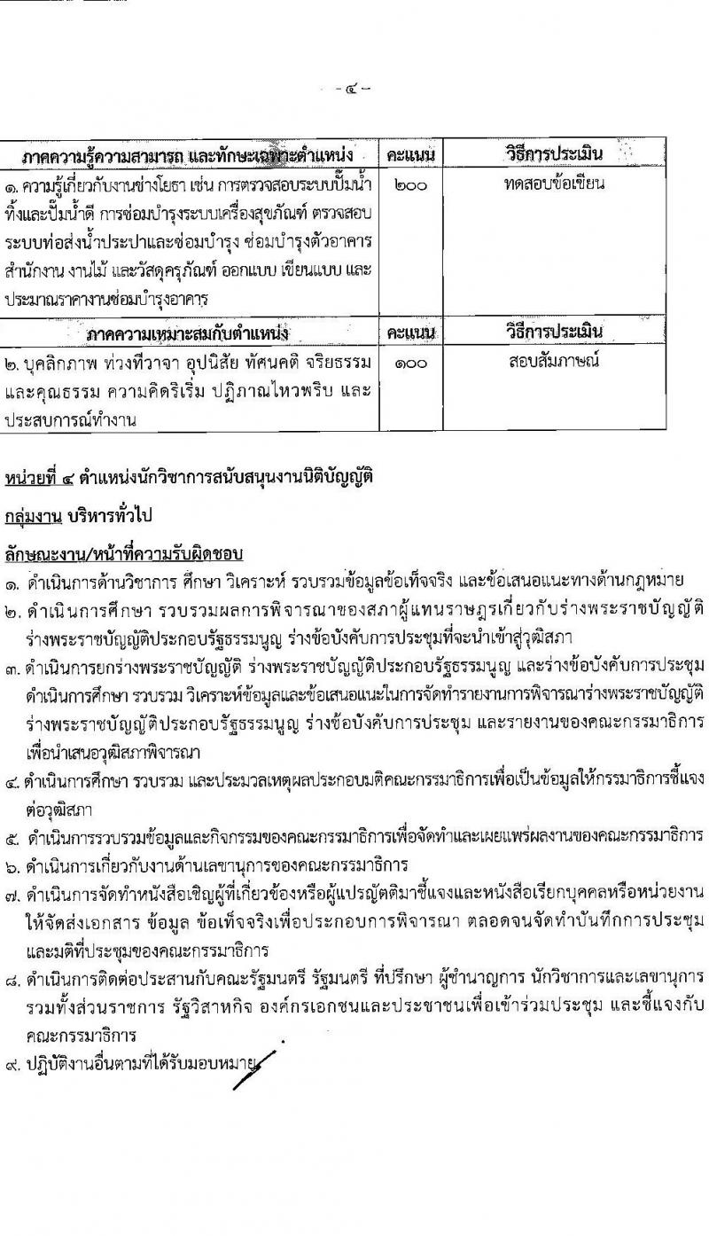 สำนักงานเลขาธิการวุฒิสภา รับสมัครบุคคลเพื่อเลือกสรรเป็นพนักงานราชการ 4 ตำแหน่ง 9 อัตรา (วุฒิ ม.3 ม.6 ปวช. ปวส. ป.ตรี) รับสมัครสอบทางอินเทอร์เน็ต ตั้งแต่วันที่ 24 เม.ย. - 3 พ.ค. 2567 หน้าที่ 12