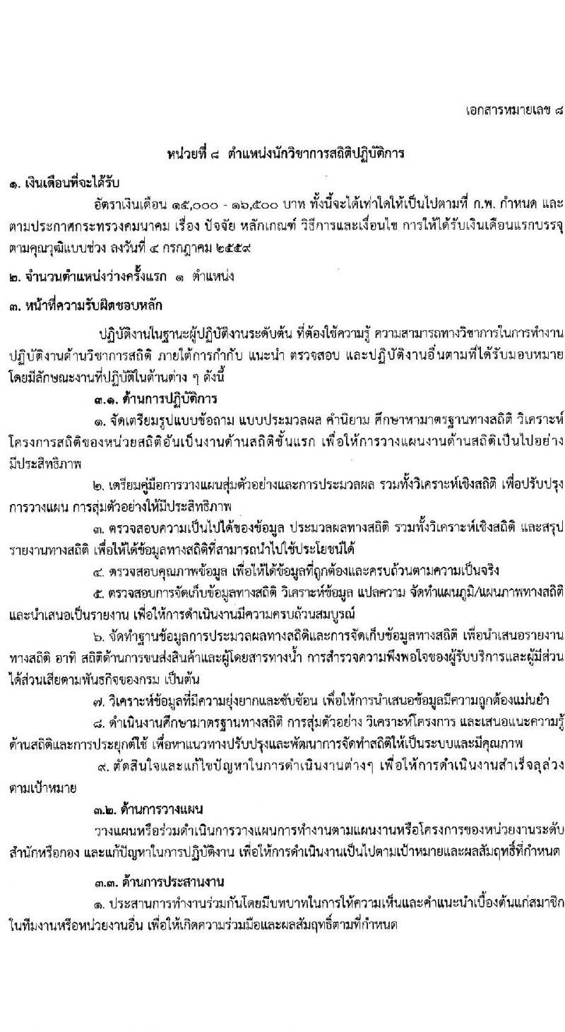 กรมเจ้าท่า รับสมัครสอบแข่งขันเพื่อบรรจุและแต่งตั้งบุคคลเข้ารับราชการ 8 ตำแหน่ง ครั้งแรก 43 อัตรา (วุฒิ ปวส.หรือเทียบเท่า ป.ตรี) (มีภาค ก พิเศษ) รับสมัครสอบทางอินเทอร์เน็ต ตั้งแต่วันที่ 17 เม.ย. - 8 พ.ค. 2567 หน้าที่ 25