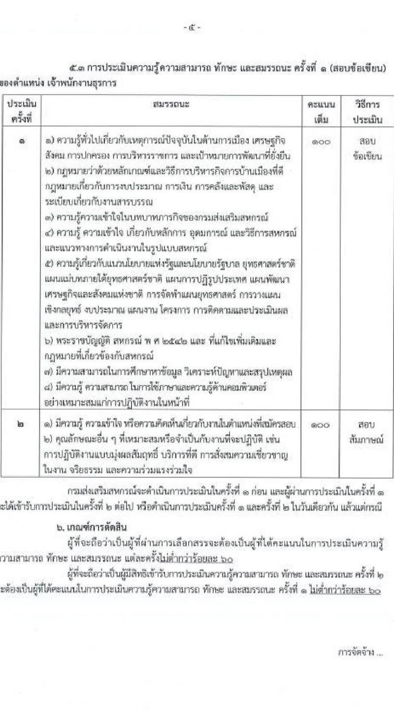 กรมส่งเสริมสหกรณ์ รับสมัครสอบแข่งขันเพื่อบรรจุและแต่งตั้งบุคคลเข้ารับราชการ 3 ตำแหน่ง ครั้งแรก 5 อัตรา (วุฒิ ปวส.หรือเทียบเท่า ป.ตรี) รับสมัครสอบด้วยตนเอง ตั้งแต่วันที่ 18-26 เม.ย. 2567 หน้าที่ 5