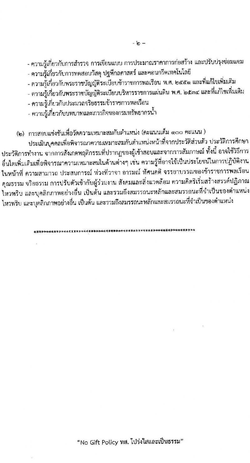 กรมทรัพยากรน้ำ รับสมัครสอบแข่งขันเพื่อบรรจุและแต่งตั้งบุคคลเข้ารับราชการ 9 ตำแหน่ง ครั้งแรก 68 อัตรา (วุฒิ ปวส.หรือเทียบเท่า ป.ตรี) รับสมัครสอบทางอินเทอร์เน็ต ตั้งแต่วันที่ 30 เม.ย. - 23 พ.ค. 2567 หน้าที่ 26