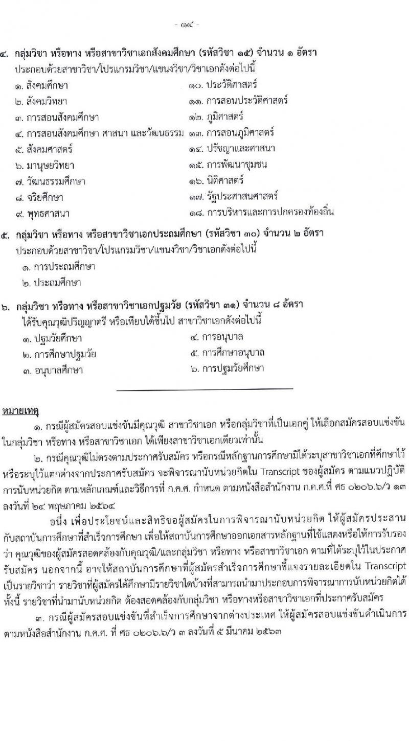 อ.ก.ค.ศ.เขตพื้นที่การศึกษาประถมศึกษาหนองคาย เขต 1 รับสมัครสอบแข่งขันเพื่อบรรจุและแต่งตั้งบุคคลเข้ารับราชการ ตำแหน่งครูผู้ช่วย จำนวน 17 อัตรา (วุฒิ ป.ตรี) รับสมัครสอบด้วยตนเอง ตั้งแต่วันที่ 8-14 พ.ค. 2567 หน้าที่ 14
