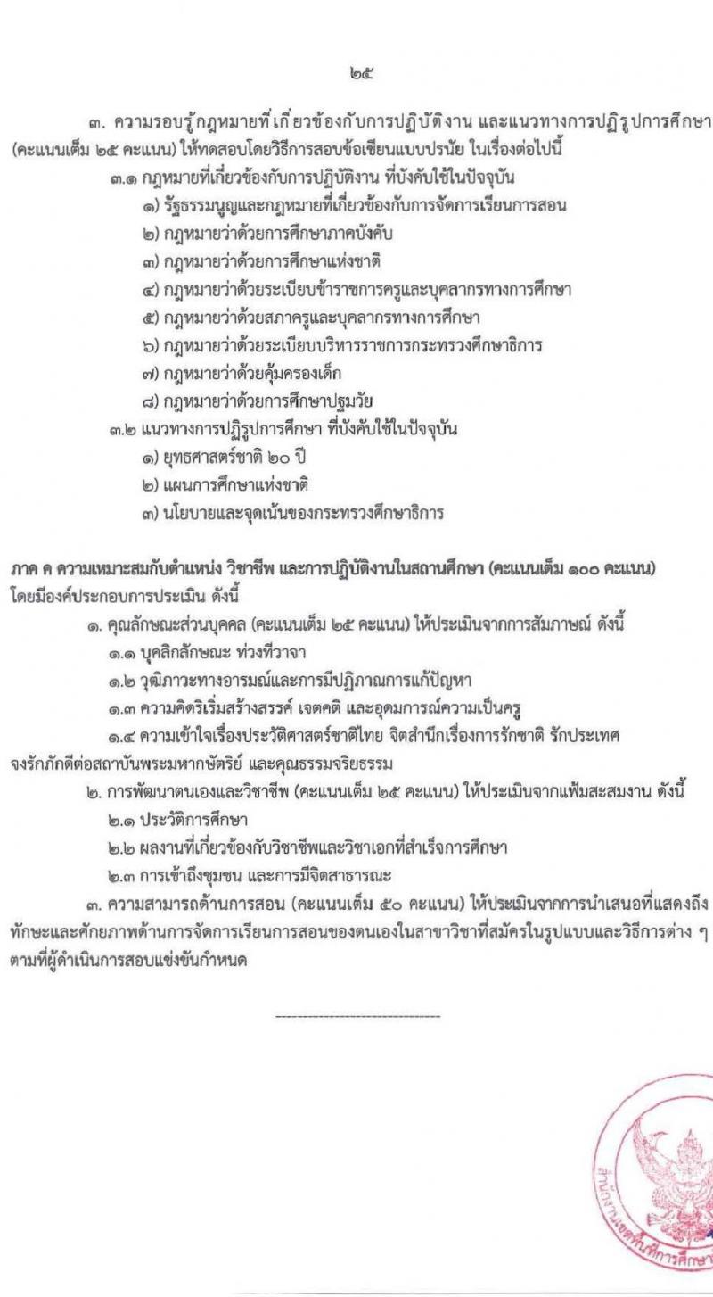 อ.ก.ค.ศ.เขตพื้นที่การศึกษามัธยมศึกษานครพนม รับสมัครสอบแข่งขันเพื่อบรรจุและแต่งตั้งบุคคลเข้ารับราชการ ตำแหน่ง ครูผู้ช่วย 8 กลุ่มวิชา 13 อัตรา (วุฒิ ป.ตรี) รับสมัครสอบทางอินเทอร์เน็ต ตั้งแต่วันที่ 8-14 พ.ค. 2567 หน้าที่ 25