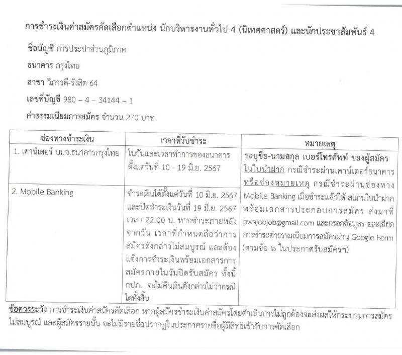 การประปาส่วนภูมิภาค รับสมัครบุคคลเพื่อบรรจุและแต่งตั้งเป็นพนักงาน 3 อัตรา (วุฒิ ป.ตรี) รับสมัครสอบทางอินเทอร์เน็ต ตั้งแต่วันที่ 10-19 มิ.ย. 2567 หน้าที่ 8