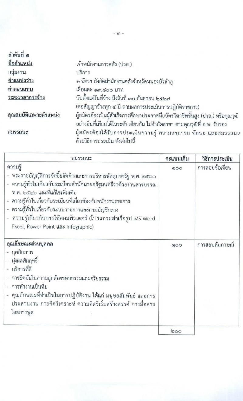กรมบัญชีกลาง รับสมัครบุคคลเพื่อเลือกสรรเป็นพนักงานราชการ 3 ตำแหน่ง 4 อัตรา (วุฒิ ปวช. ปวส. ป.ตรี) รับสมัครสอบด้วยตนเองและทางอีเมล ตั้งแต่วันที่ 12-21 มิ.ย. 2567 หน้าที่ 8