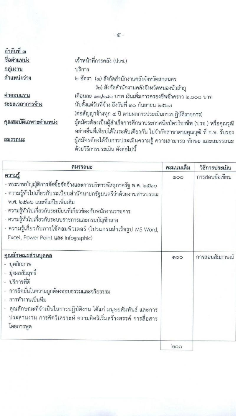 กรมบัญชีกลาง รับสมัครบุคคลเพื่อเลือกสรรเป็นพนักงานราชการ 3 ตำแหน่ง 4 อัตรา (วุฒิ ปวช. ปวส. ป.ตรี) รับสมัครสอบด้วยตนเองและทางอีเมล ตั้งแต่วันที่ 12-21 มิ.ย. 2567 หน้าที่ 10