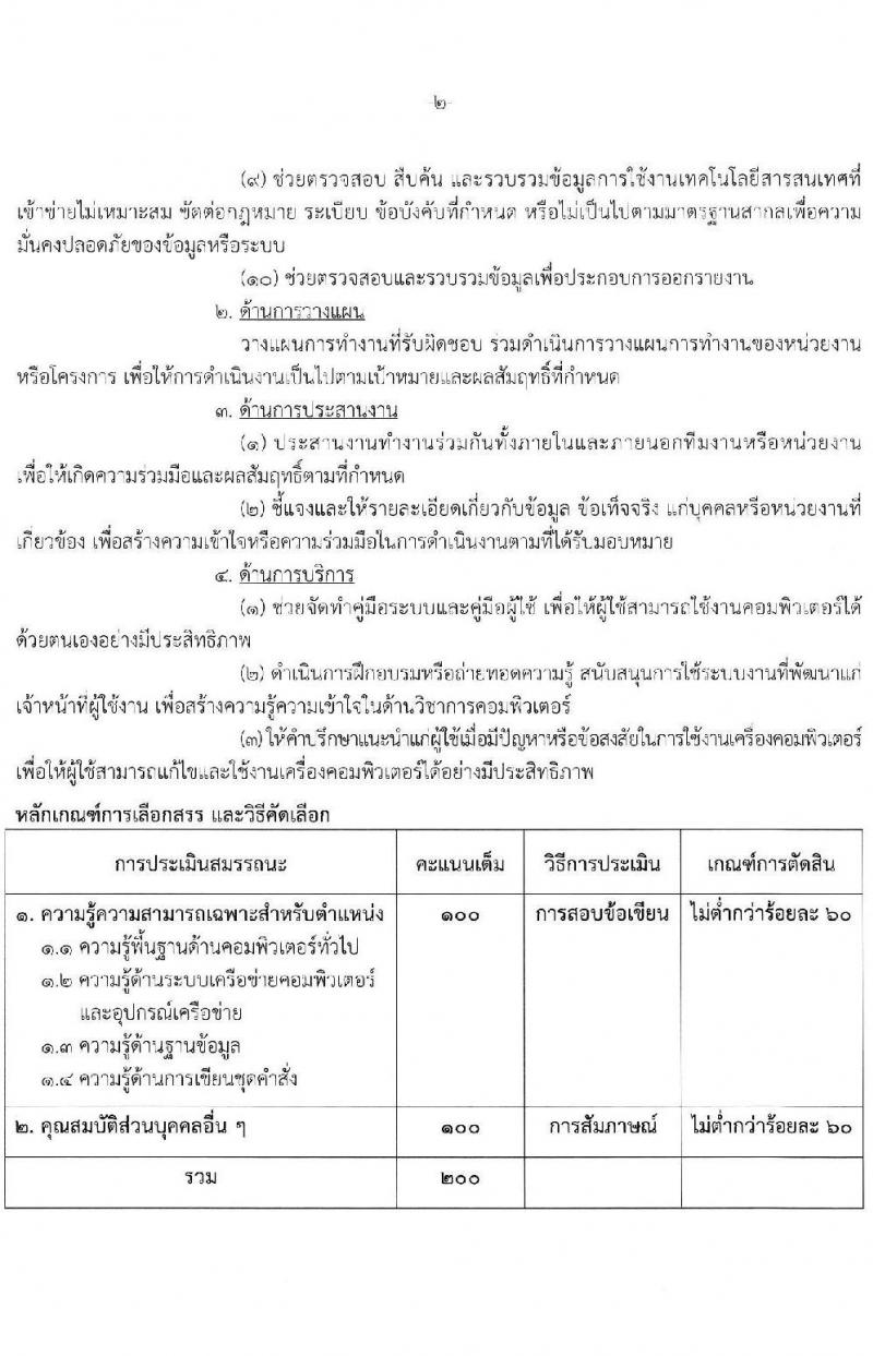 สำนักงานเศรษฐกิจการเกษตร รับสมัครบุคคลเพื่อเลือกสรรเป็นพนักงานราชการ ตำแหน่งนักวิชาการคอมพิวเตอร์ จำนวน 2 อัตรา (วุฒิ ป.ตรี) รับสมัครสอบทางอินเทอร์เน็ต ตั้งแต่วันที่ 17-31 ก.ค. 2567 หน้าที่ 7