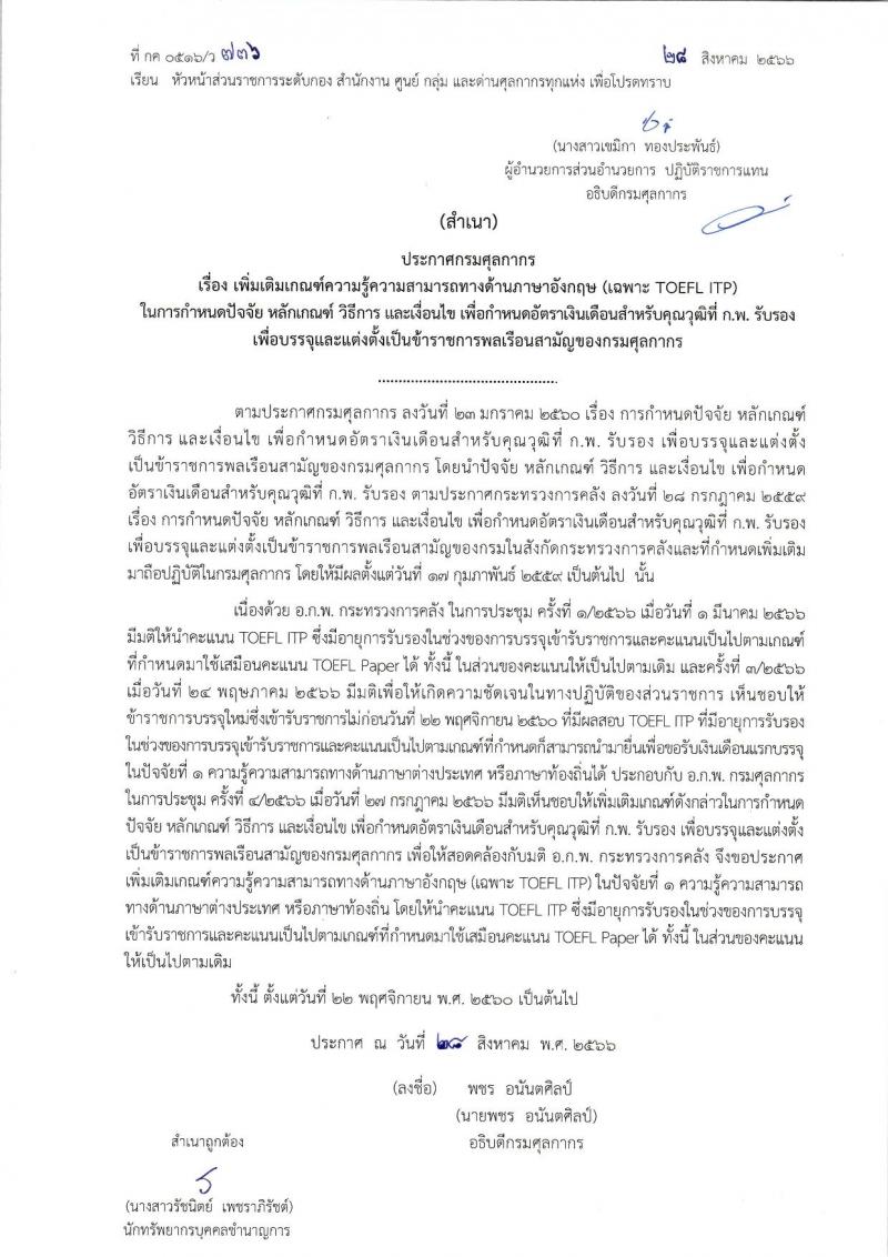 กรมศุลกากร รับสมัครสอบแข่งขันเพื่อบรรจุและแต่งตั้งบุคคลเข้ารับราชการ 4 ตำแหน่ง ครั้งแรก 12 อัตรา (วุฒิ ปวส.หรือเทียบเท่า ป.ตรี) รับสมัครสอบทางอินเทอร์เน็ต ตั้งแต่วันที่ 1-23 ส.ค. 2567 หน้าที่ 25