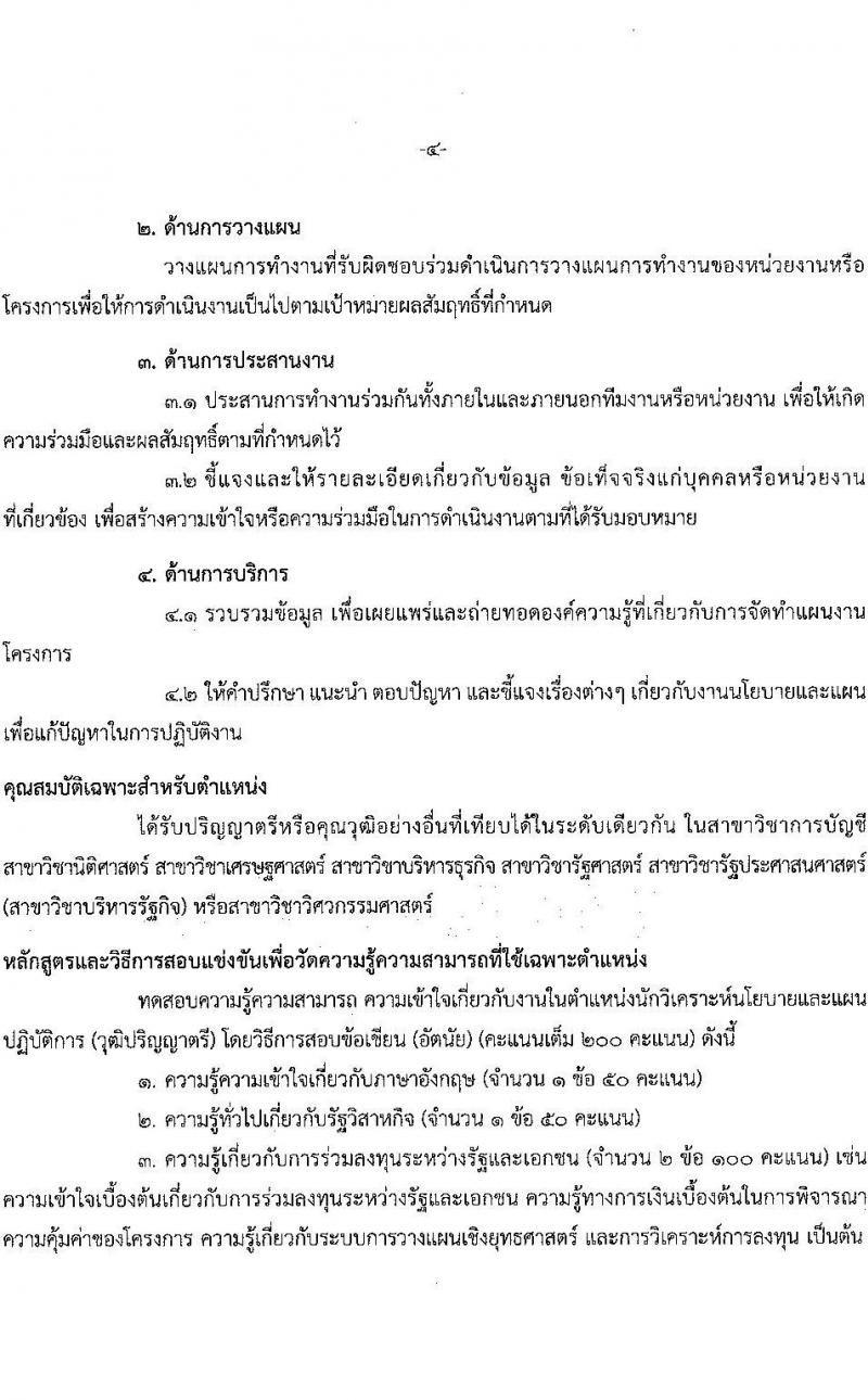 สำนักงานคณะกรรมการนโยบายรัฐวิสาหกิจ รับสมัครสอบแข่งขันเพื่อบรรจุและแต่งตั้งบุคคลเข้ารับราชการ 2 ตำแหน่ง ครั้งแรก 6 อัตรา (วุฒิ ป.ตรี) รับสมัครสอบทางอินเทอร์เน็ต ตั้งแต่วันที่ 23 ก.ค. - 14 ส.ค. 2567 หน้าที่ 11