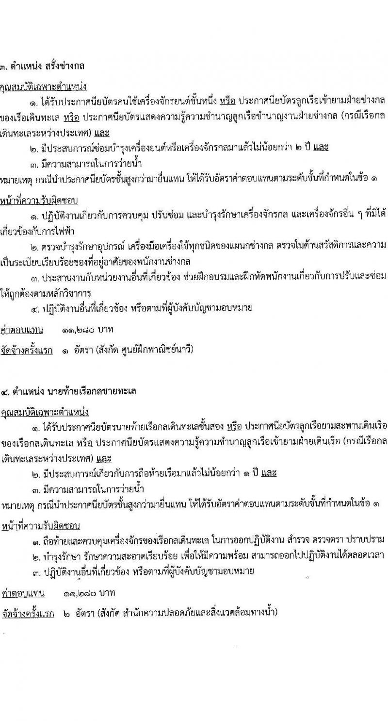 กรมเจ้าท่า รับสมัครบุคคลเพื่อเลือกสรรเป็นพนักงานราชการ 14 ตำแหน่ง ครั้งแรก 42 อัตรา (วุฒิ ม.ต้น ม.ปลาย ปวช. ปวส. ป.ตรี) รับสมัครสอบทางอินเทอร์เน็ต ตั้งแต่วันที่ 19-30 ก.ค. 2567 หน้าที่ 8