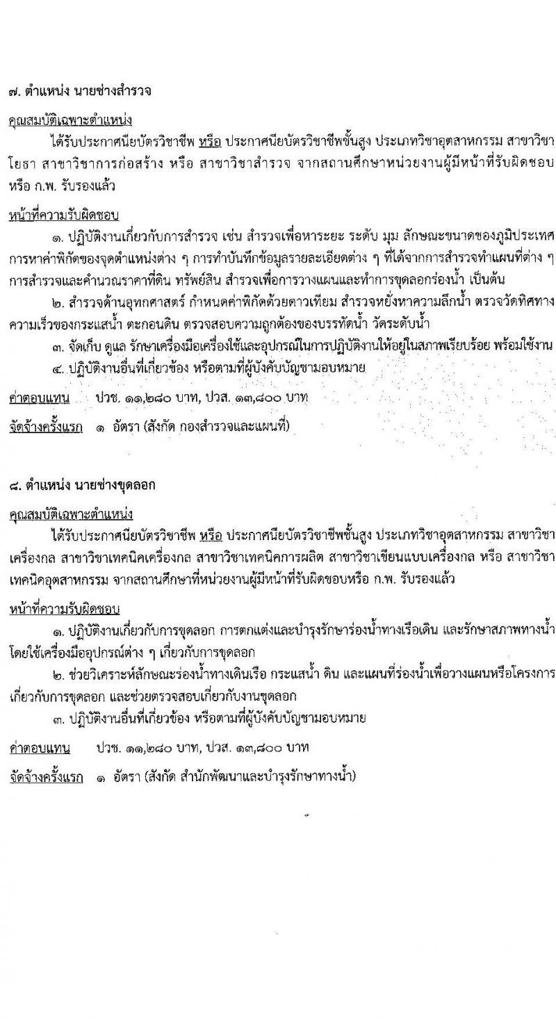 กรมเจ้าท่า รับสมัครบุคคลเพื่อเลือกสรรเป็นพนักงานราชการ 14 ตำแหน่ง ครั้งแรก 42 อัตรา (วุฒิ ม.ต้น ม.ปลาย ปวช. ปวส. ป.ตรี) รับสมัครสอบทางอินเทอร์เน็ต ตั้งแต่วันที่ 19-30 ก.ค. 2567 หน้าที่ 10