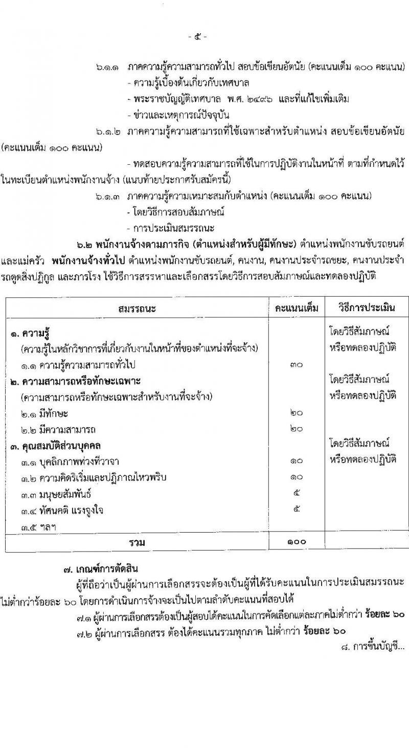 เทศบาลนครนนทบุรี รับสมัครสรรหาและเลือกสรรบุคคลเพื่อจ้างเป็นพนักงานจ้าง 12 ตำแหน่ง 53 อัตรา (วุฒิ บางตำแหน่งไม่กำหนดวุฒิ, วุฒิ ปวช. ป.ตรี) รับสมัครสอบด้วยตนเอง ตั้งแต่วันที่ 23 ส.ค. - 12 ก.ย. 2567 หน้าที่ 5