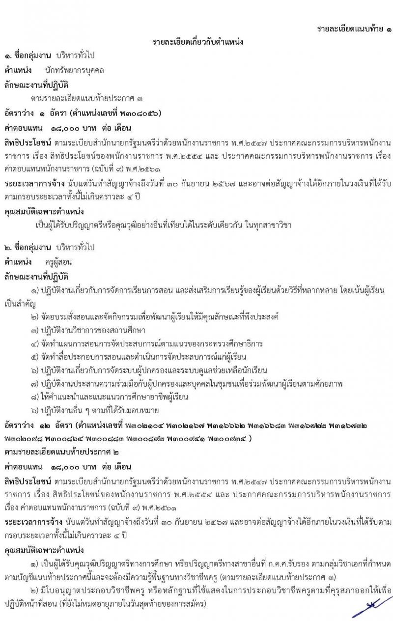 สำนักงานเขตพื้นที่การศึกษาประถมศึกษาขอนแก่น เขต 4 รับสมัครบุคคลเพื่อเลือกสรรเป็นพนักงานราชการ 13 อัตรา (วุฒิ ป.ตรี) รับสมัครสอบด้วยตนเอง ตั้งแต่วันที่ 9-13 ก.ย. 2567 หน้าที่ 6