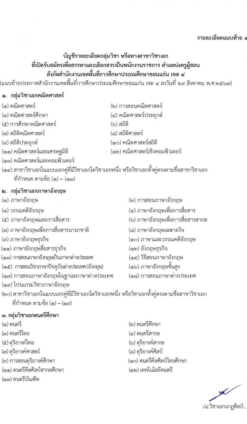 สำนักงานเขตพื้นที่การศึกษาประถมศึกษาขอนแก่น เขต 4 รับสมัครบุคคลเพื่อเลือกสรรเป็นพนักงานราชการ 13 อัตรา (วุฒิ ป.ตรี) รับสมัครสอบด้วยตนเอง ตั้งแต่วันที่ 9-13 ก.ย. 2567 หน้าที่ 10