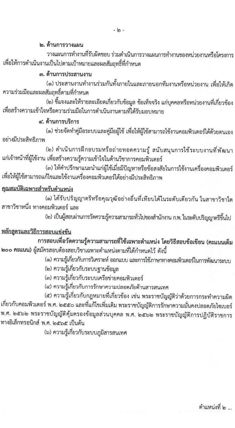 กรมทางหลวงชนบท รับสมัครสอบแข่งขันเพื่อบรรจุและแต่งตั้งบุคคลเข้ารับราชการ 4 ตำแหน่ง ครั้งแรก 63 อัตรา (วุฒิ ปวส. ป.ตรี) รับสมัครสอบทางอินเทอร์เน็ต ตั้งแต่วันที่ 23 ก.ย. - 11 ต.ค. 2567 หน้าที่ 9