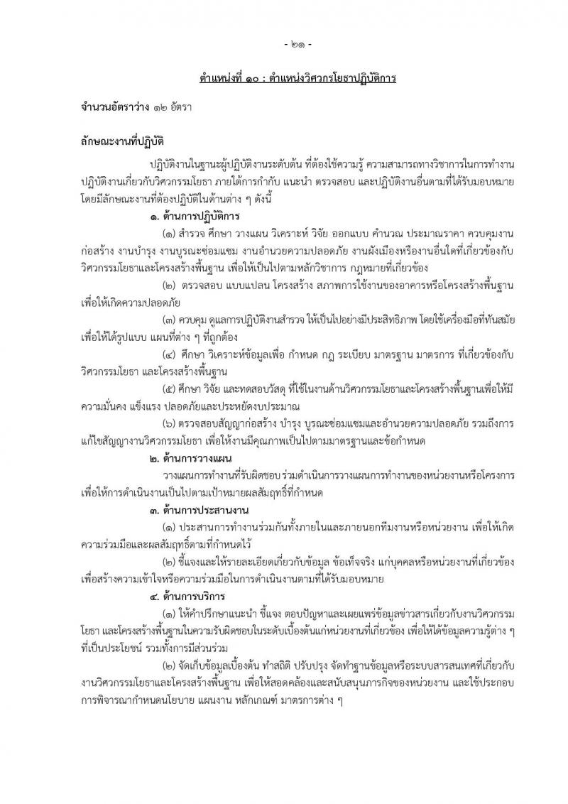 กรมอุทยานแห่งชาติ สัตว์ป่า และพันธุ์พืช รับสมัครสอบแข่งขันเพื่อบรรจุและแต่งตั้งบุคคลเข้ารับราชการ 11 ตำแหน่ง ครั้งแรก 94 อัตรา (วุฒิ ปวส.หรือเทียบเท่า ป.ตรี) รับสมัครสอบทางอินเทอร์เน็ต ตั้งแต่วันที่ 8-31 ต.ค. 2567 หน้าที่ 30