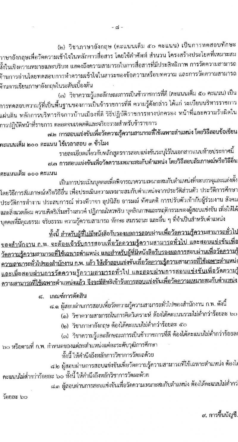 กรมที่ดิน รับสมัครสอบแข่งขันเพื่อบรรจุและแต่งตั้งบุคคลเข้ารับราชการ ตำแหน่งนายช่างรังวัดปฏิบัติงาน จำนวน 80 อัตรา (วุฒิ ปวช. ปวส.) รับสมัครสอบทางอินเทอร์เน็ต ตั้งแต่วันที่ 16 ต.ค. - 8 พ.ย. 2567 หน้าที่ 9