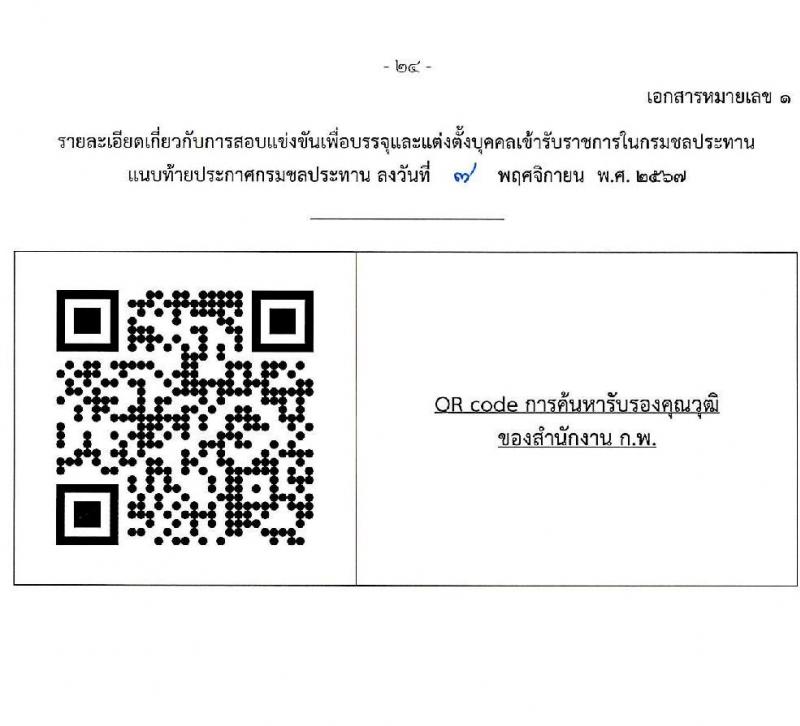 กรมชลประทาน รับสมัครสอบแข่งขันเพื่อบรรจุและแต่งตั้งบุคคลเข้ารับราชการ 8 ตำแหน่ง ครั้งแรก 58 อัตรา (วุฒิ ปวส.หรือเทียบเท่า ป.ตรี) บรรจุส่วนกลาง ส่วนภูมิภาค ชายแดนใต้ รับสมัครสอบทางอินเทอร์เน็ต ตั้งแต่วันที่ 14 พ.ย. - 4 ธ.ค. 2567 หน้าที่ 31