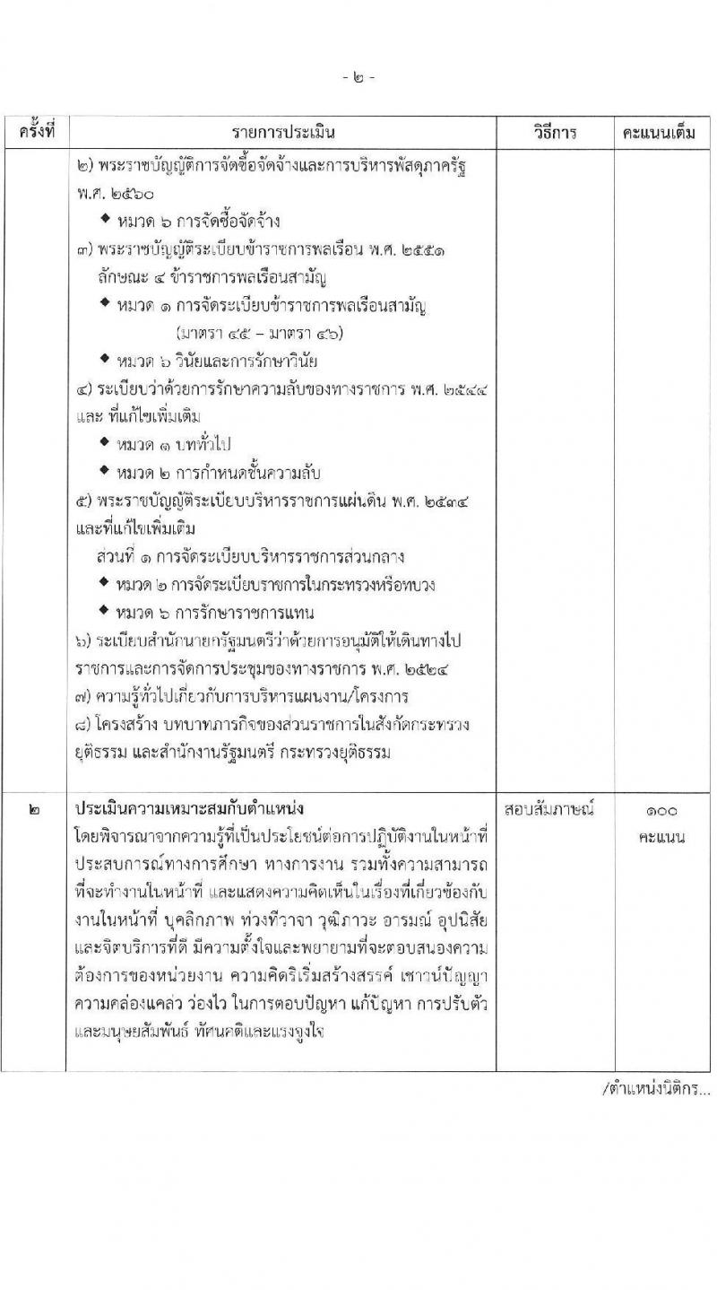 กระทรวงยุติธรรม รับสมัครคัดเลือกบุคคลเพื่อเป็นลูกจ้างชั่วคราว สังกัดสำนักนายกรัฐมนตรี จำนวน 4 ตำแหน่ง 6 อัตรา (วุฒิ ป.ตรี) รับสมัครสอบด้วยตนเองและไปรษณีย์ ตั้งแต่วันที่ 12-20 พ.ย. 2567 หน้าที่ 6