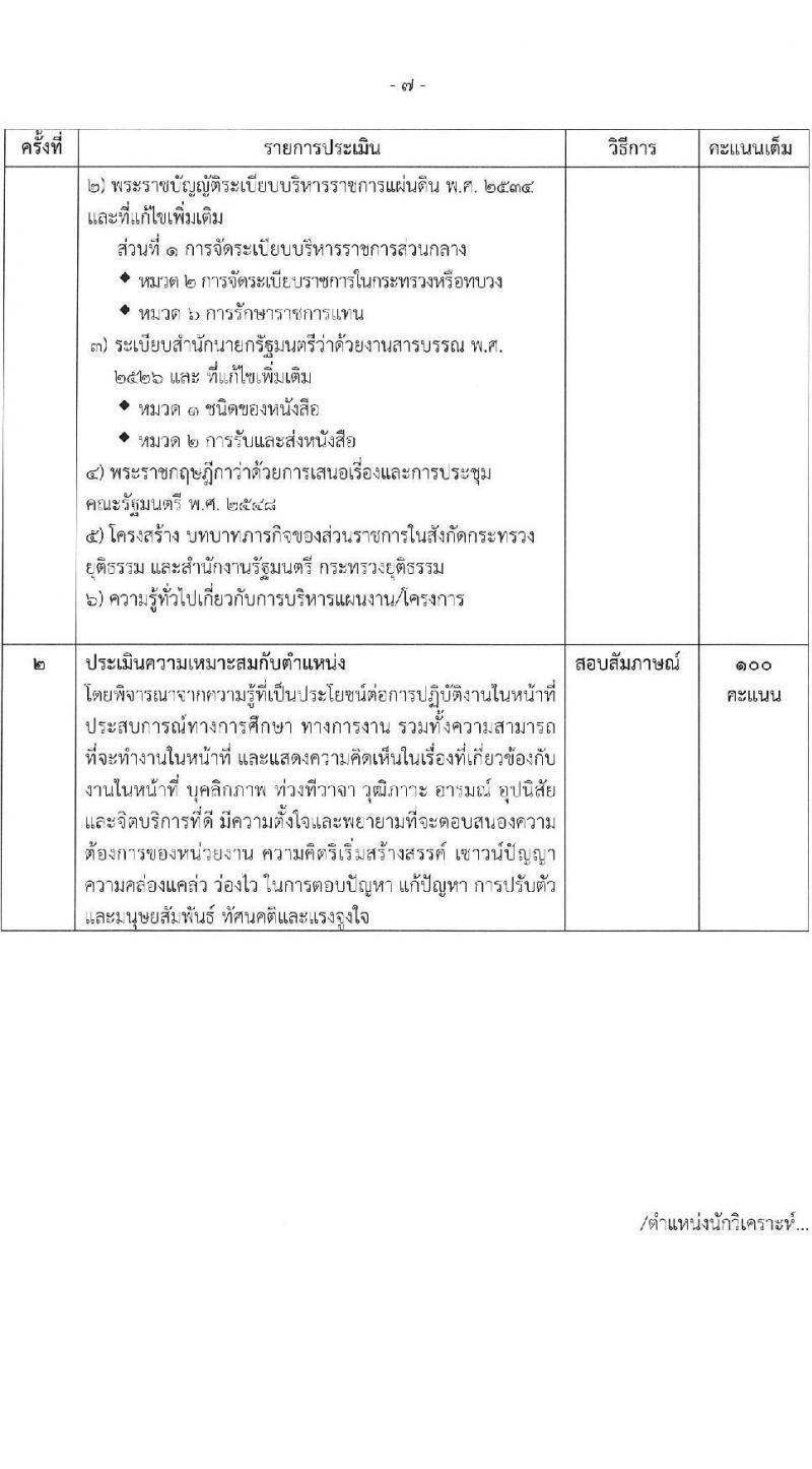 กระทรวงยุติธรรม รับสมัครคัดเลือกบุคคลเพื่อเป็นลูกจ้างชั่วคราว สังกัดสำนักนายกรัฐมนตรี จำนวน 4 ตำแหน่ง 6 อัตรา (วุฒิ ป.ตรี) รับสมัครสอบด้วยตนเองและไปรษณีย์ ตั้งแต่วันที่ 12-20 พ.ย. 2567 หน้าที่ 11