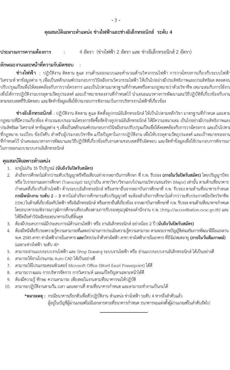 ธนาคารเพื่อการเกษตรและสหกรณ์การเกษตร รับสมัครบุคคลเพื่อบรรจุและแต่งตั้งเป็นพนักงาน 4 ตำแหน่ง 7 อัตรา (วุฒิ ไม่ต่ำกว่า ป.ตรี) รับสมัครสอบทางอินเทอร์เน็ต ตั้งแต่วันที่ 8-18 พ.ย. 2567 หน้าที่ 8