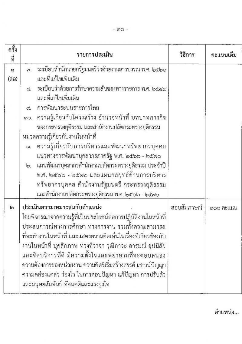 สำนักงานปลัดกระทรวงยุติธรรม รับสมัครคัดเลือกบุคคลเพื่อเป็นลูกจ้างชั่วคราว 6 ตำแหน่ง ครั้งแรก 18 อัตรา (วุฒิ ป.ตรี) รับสมัครสอบทางอินเทอร์เน็ต ตั้งแต่วันที่ 26 พ.ย. - 3 ธ.ค. 2567 หน้าที่ 15