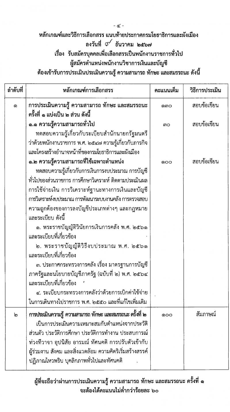 กรมโยธาธิการและผังเมือง รับสมัครบุคคลเพื่อเลือกสรรเป็นพนักงานราชการ 9 ตำแหน่ง 24 อัตรา (วุฒิ ปวส. ป.ตรี ป.โท) รับสมัครสอบทางอินเทอร์เน็ต ตั้งแต่วันที่ 20-26 ธ.ค. 2567 หน้าที่ 13
