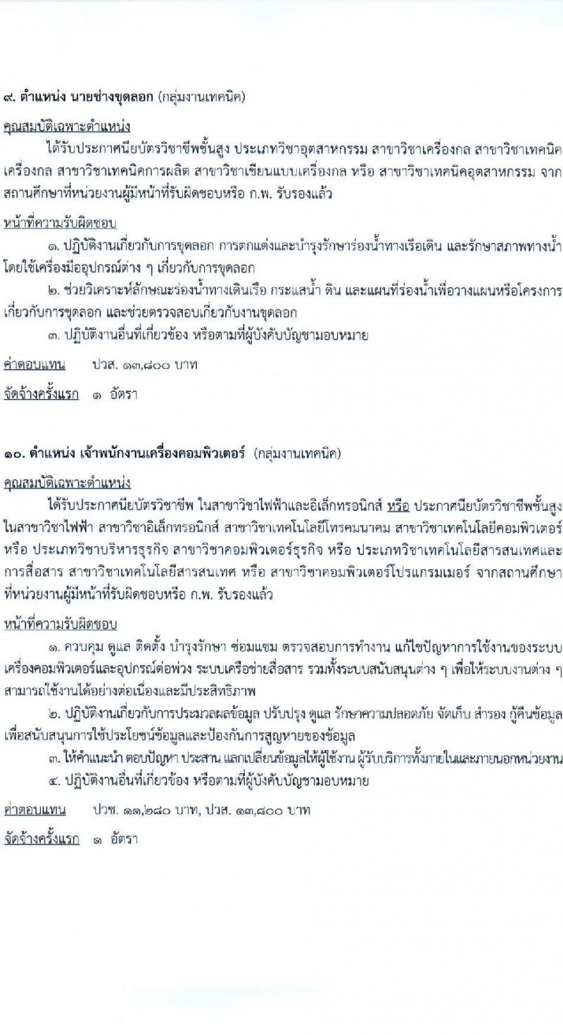 กรมเจ้าท่า รับสมัครบุคคลเพื่อเลือกสรรเป็นพนักงานราชการ (ส่วนกลาง) จำนวน 14 ตำแหน่ง 24 อัตรา (วุฒิ ม.ต้น ม.ปลาย ปวช. ปวส. ป.ตรี) รับสมัครสอบทางอินเทอร์เน็ต ตั้งแต่วันที่ 21 ธ.ค. 2567 - 4 ม.ค. 2568 หน้าที่ 11