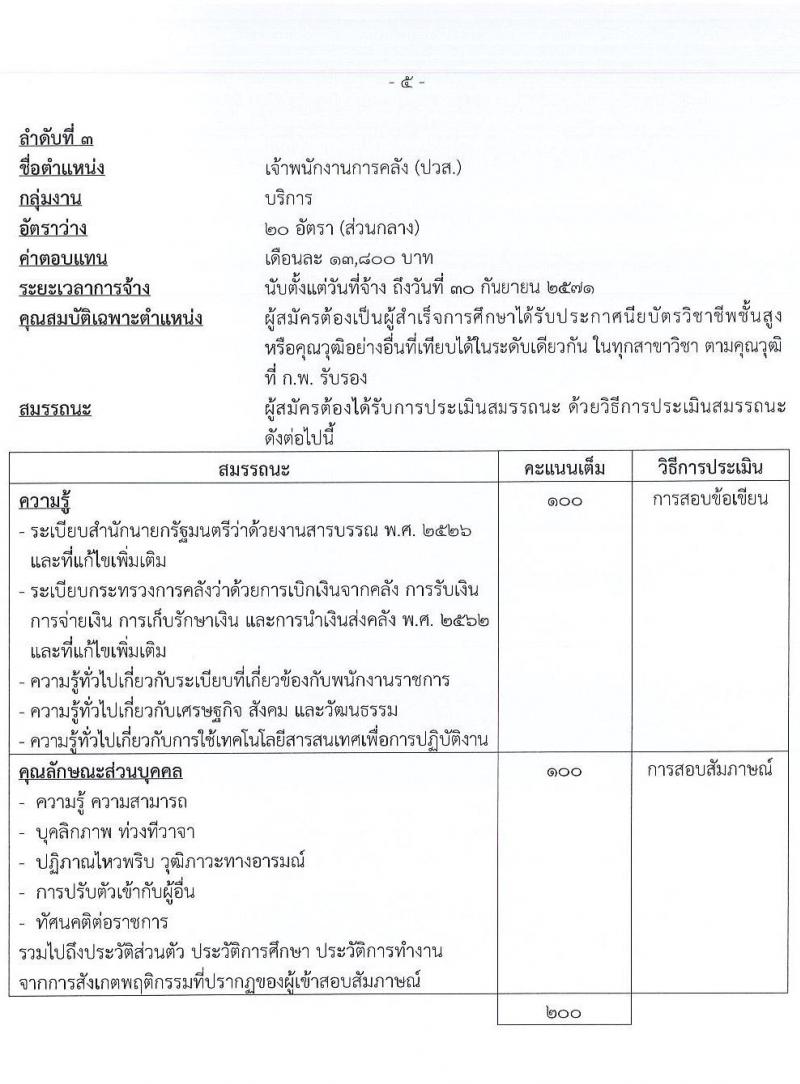 กรมบัญชีกลาง รับสมัครบุคคลเพื่อเลือกสรรเป็นพนักงานราชการ 4 ตำแหน่ง 27 อัตรา (วุฒิ ปวส. ป.ตรี) รับสมัครสอบทางอินเทอร์เน็ต ตั้งแต่วันที่ 3-24 ม.ค. 2568 หน้าที่ 11