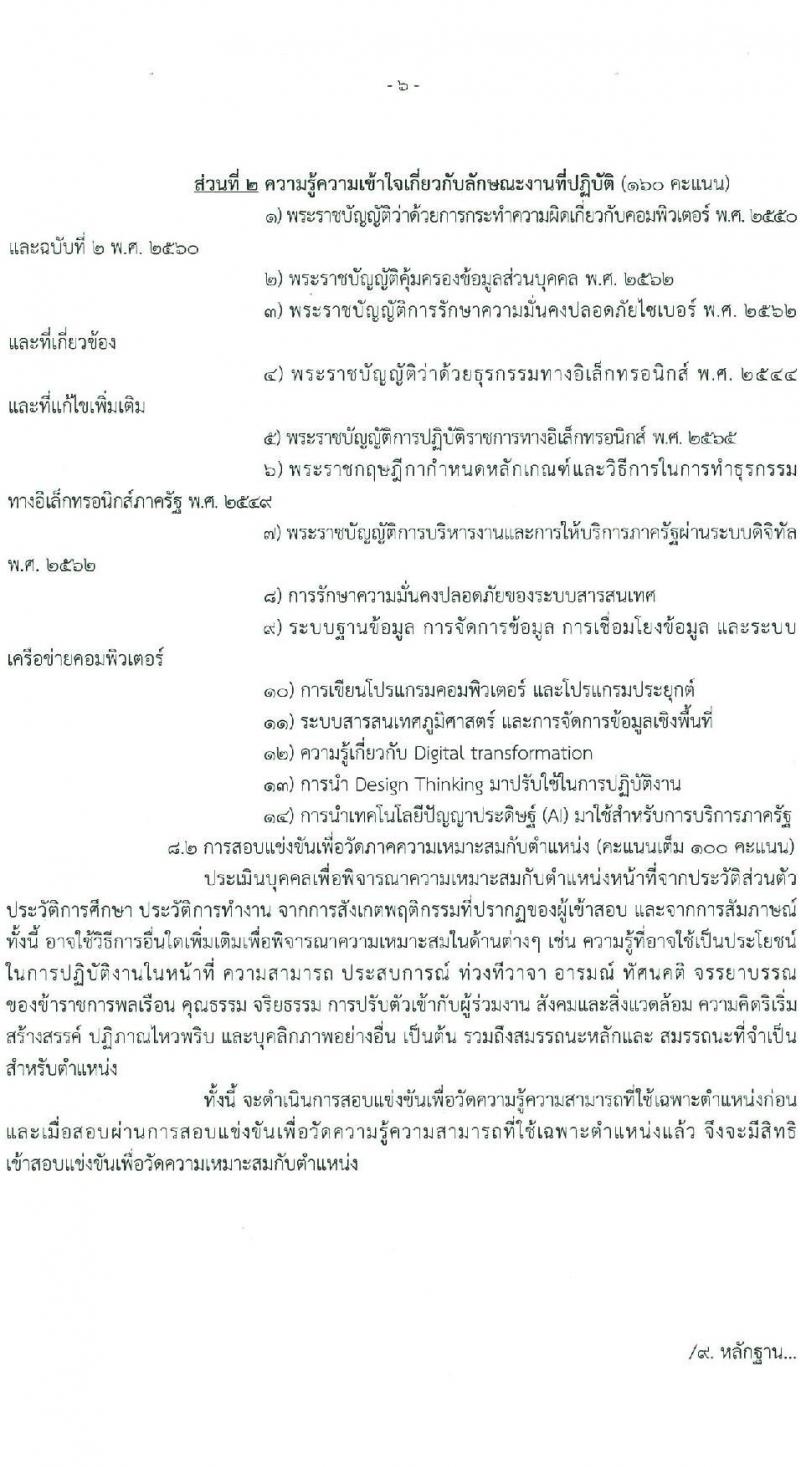 กรมธุรกิจพลังงาน รับสมัครสอบแข่งขันเพื่อบรรจุและแต่งตั้งบุคคลเข้ารับราชการ ตำแหน่งนักวิชาการคอมพิวเตอร์ปฏิบัติการ ครั้งแรก 2 อัตรา (วุฒิ ป.ตรี) รับสมัครสอบทางอินเทอร์เน็ต ตั้งแต่วันที่ 6 ม.ค. - 7 ก.พ. 2568 หน้าที่ 6