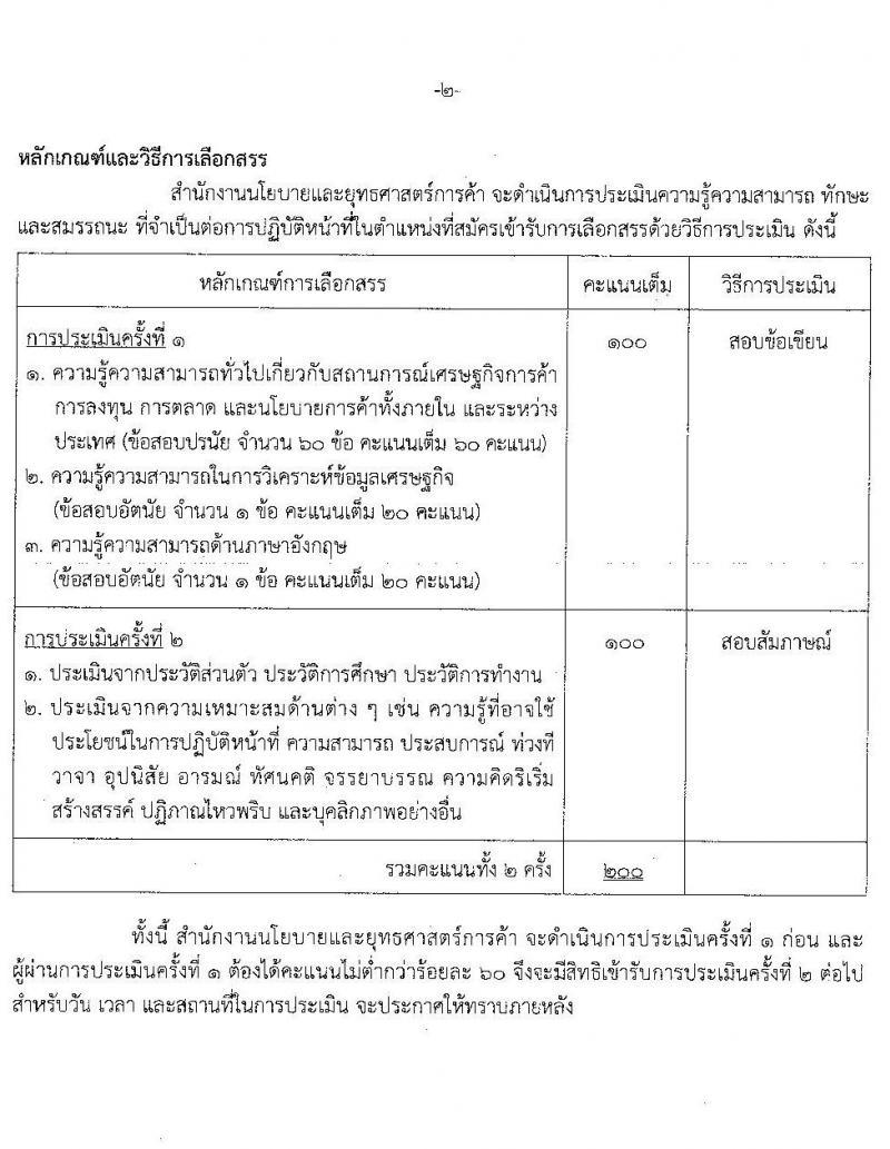 สำนักงานนโยบายและยุทธศาสตร์การค้า รับสมัครบุคคลเพื่อเลือกสรรเป็นพนักงานราชการ 2 ตำแหน่ง 5 อัตรา (วุฒิ ปวส. ป.โท) รับสมัครสอบทางอินเทอร์เน็ต ตั้งแต่วันที่ 20-26 ม.ค. 2568 หน้าที่ 8
