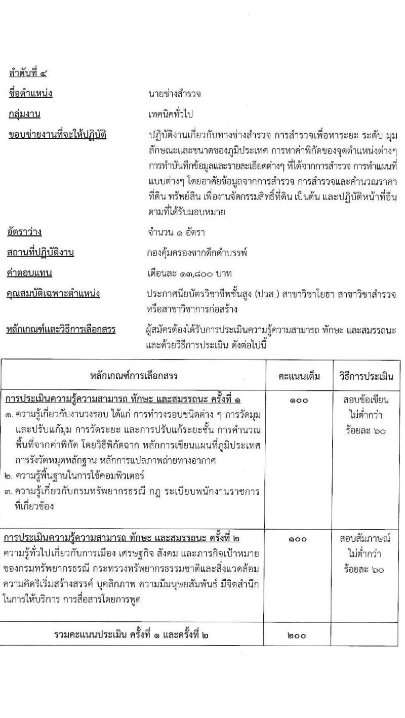 กรมทรัพยากรธรณี รับสมัครบุคคลเพื่อเลือกสรรเป็นพนักงานราชการ 7 ตำแหน่ง 10 อัตรา (วุฒิ ปวช. ปวส.หรือเทียบเท่า ป.ตรี) รับสมัครสอบทางอินเทอร์เน็ต ตั้งแต่วันที่ 13-17 ม.ค. 2568 หน้าที่ 11
