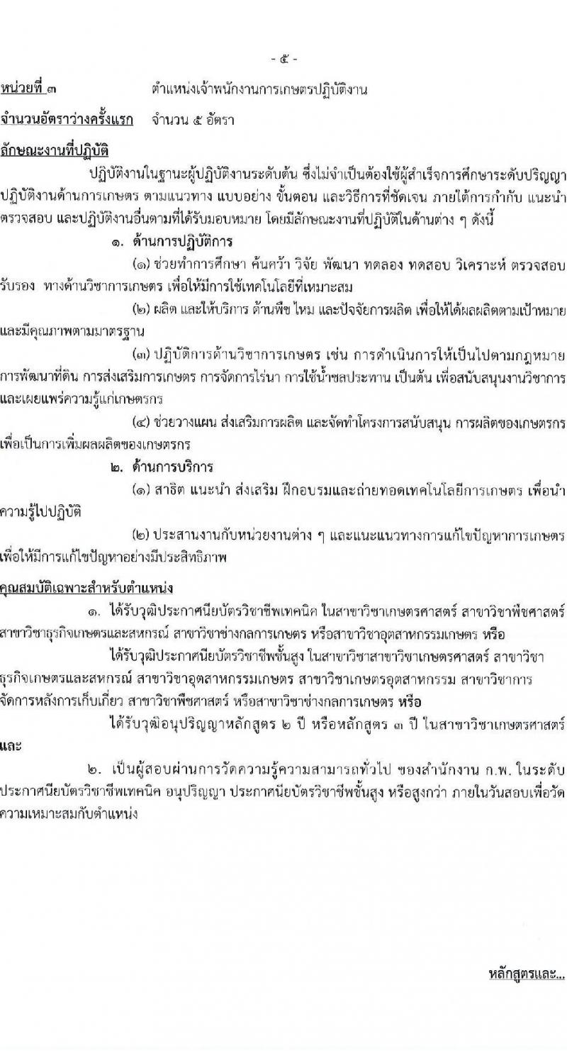 กรมวิชาการเกษตร รับสมัครสอบแข่งขันเพื่อบรรจุและแต่งตั้งบุคคลเข้ารับราชการ 3 ตำแหน่ง 9 อัตรา (วุฒิ ปวท. ปวส.) รับสมัครสอบทางอินเทอร์เน็ต ตั้งแต่วันที่ 20 ม.ค. - 7 ก.พ. 2568 หน้าที่ 11