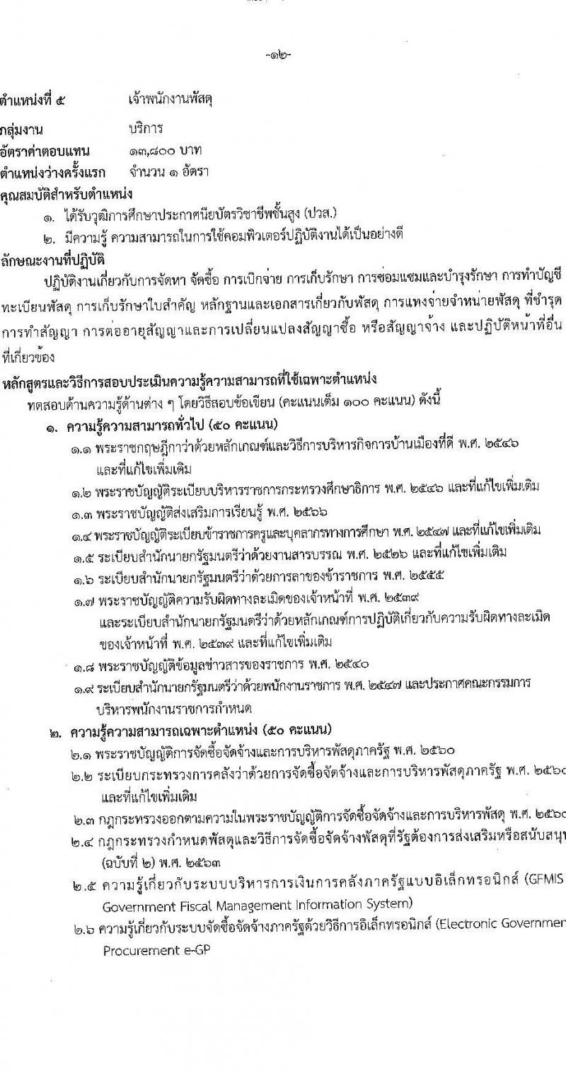 สำนักงานส่งเสริมการเรียนรู้ประจำจังหวัดเชียงราย รับสมัครบุคคลเพื่อเลือกสรรเป็นพนักงานราชการ 5 ตำแหน่ง 8 อัตรา (วุฒิ ปวส. ป.ตรี) รับสมัครสอบด้วยตนเอง ตั้งแต่วันที่ 17-23 ม.ค. 2568 หน้าที่ 12