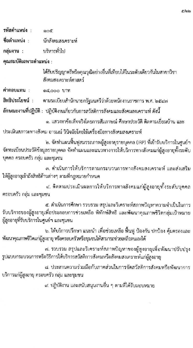 กรมกิจการผู้สูงอายุ รับสมัครบุคคลเพื่อเลือกสรรเป็นพนักงานราชการ ครั้งที่ 1/2568 จำนวน 9 ตำแหน่ง 35 อัตรา (วุฒิ ม.ต้น ม.ปลาย ปวช. ปวส. ป.ตรี) รับสมัครสอบทางอินเทอร์เน็ต ตั้งแต่วันที่ 10-18 ก.พ. 2568 หน้าที่ 12