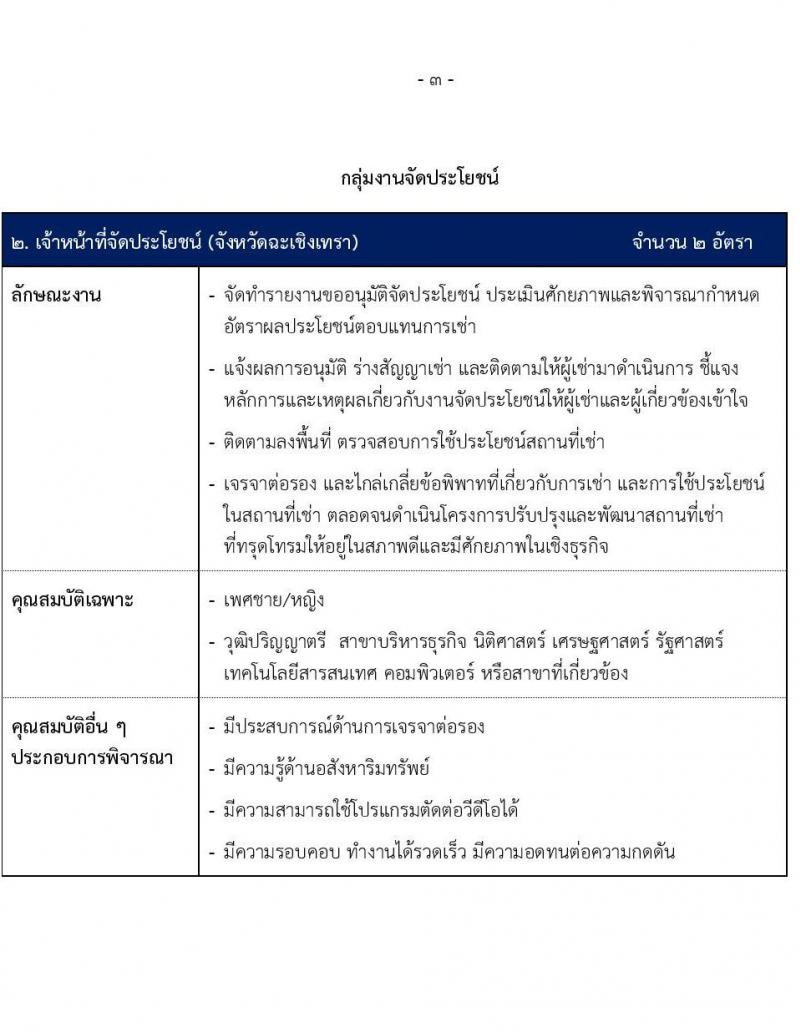 สำนักงานทรัพย์สินพระมหากษัตริย์ รับสมัครบุคคลเพื่อเข้าทำงาน 40 อัตรา (วุฒิ ปวส. ป.ตรี) รับสมัครสอบทางอินเทอร์เน็ต ตั้งแต่วันที่ 14-28 ก.พ. 2568 หน้าที่ 4