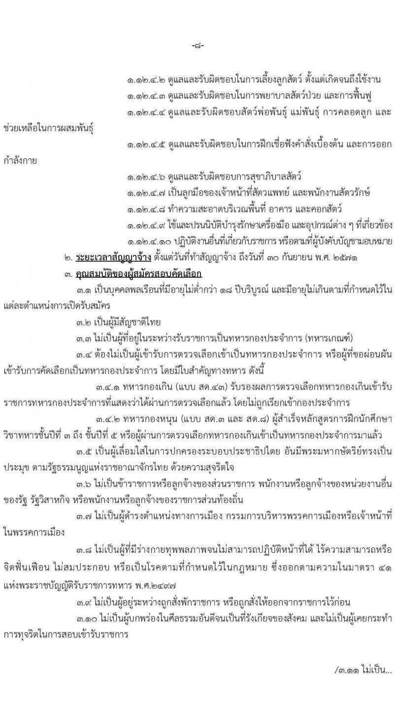 หน่วยบัญชาการทหารพัฒนา กองบัญชาการกองทัพไทย รับสมัครบุคคลเพื่อเลือกสรรเป็นพนักงานราชการ จำนวน 19 อัตรา (วุฒิ ม.3 ม.6 ปวช. ปวส. ป.ตรี) รับสมัครสอบทางอินเทอร์เน็ต ตั้งแต่วันที่ 20-24 ก.พ. 2568 หน้าที่ 8