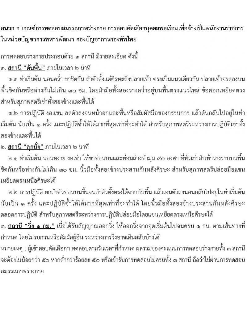 หน่วยบัญชาการทหารพัฒนา กองบัญชาการกองทัพไทย รับสมัครบุคคลเพื่อเลือกสรรเป็นพนักงานราชการ จำนวน 19 อัตรา (วุฒิ ม.3 ม.6 ปวช. ปวส. ป.ตรี) รับสมัครสอบทางอินเทอร์เน็ต ตั้งแต่วันที่ 20-24 ก.พ. 2568 หน้าที่ 12