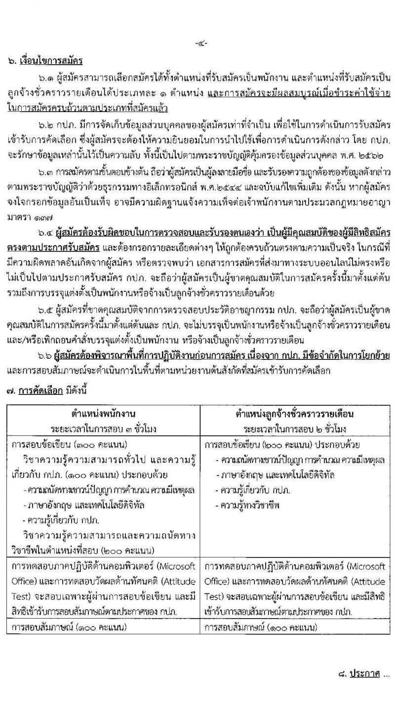 การประปาส่วนภูมิภาค รับสมัครบุคคลเพื่อบรรจุและแต่งตั้งเป็นพนักงาน จำนวน 190 อัตรา (วุฒิ ปวส.หรือเทียบเท่า ป.ตรี) รับสมัครสอบทางอินเทอร์เน็ต ตั้งแต่วันที่ 10-20 มี.ค. 2568 หน้าที่ 5