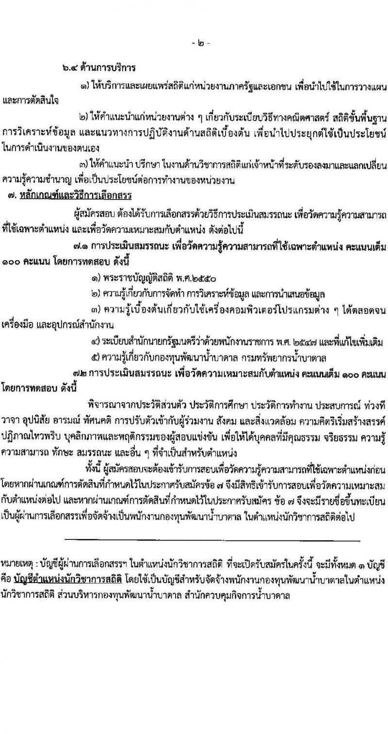 กรมทรัพยากรน้ำบาดาล รับสมัครบุคคลเพื่อคัดเลือกเป็นพนักงานกองทุน 4 ตำแหน่ง 4 อัตรา (วุฒิ ป.ตรี) รับสมัครสอบทางอินเทอร์เน็ต ตั้งแต่วันที่ 24 ก.พ. - 8 มี.ค. 2568 หน้าที่ 10