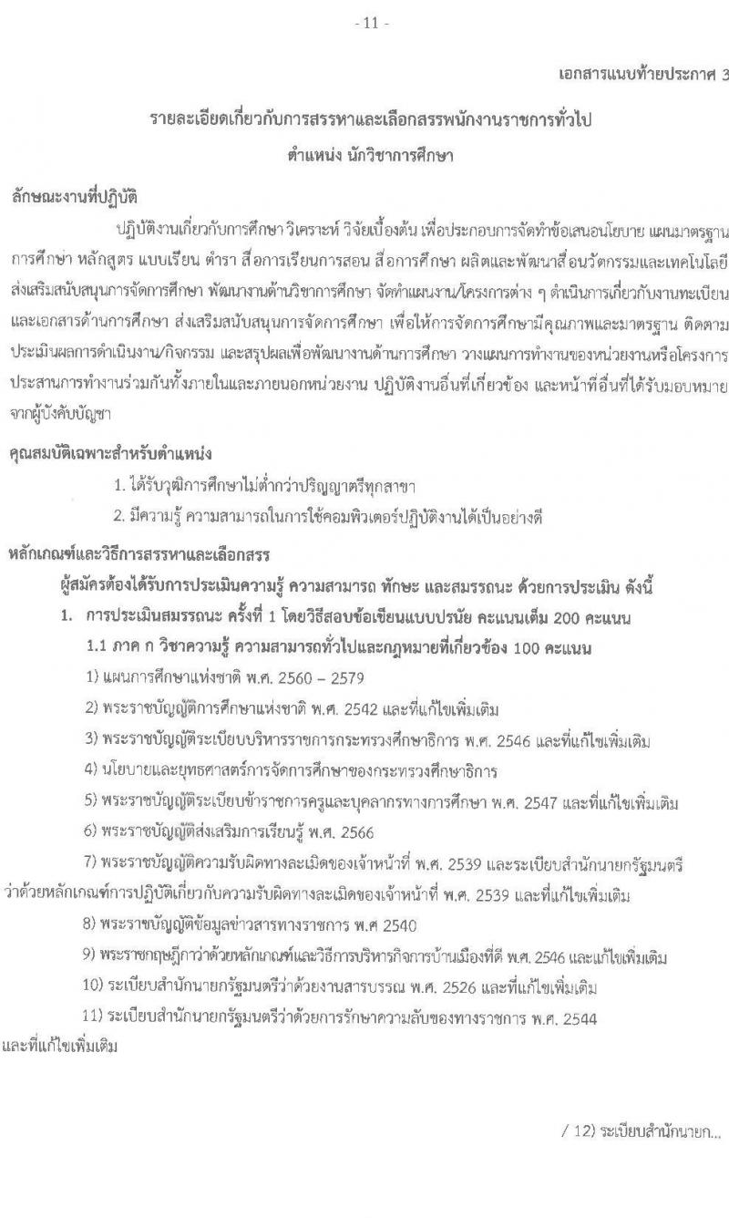 สำนังานส่งเสริมการเรียนรู้ประจำจังหวัดสกลนคร รับสมัครบุคคลเพื่อเลือกสรรเป็นพนักงานราชการ จำนวน 7 ตำแหน่ง 10 อัตรา (วุฒิ ป.ตรี) รับสมัครสอบด้วยตนเอง ตั้งแต่วันที่ 10-14 มี.ค. 2568 หน้าที่ 11