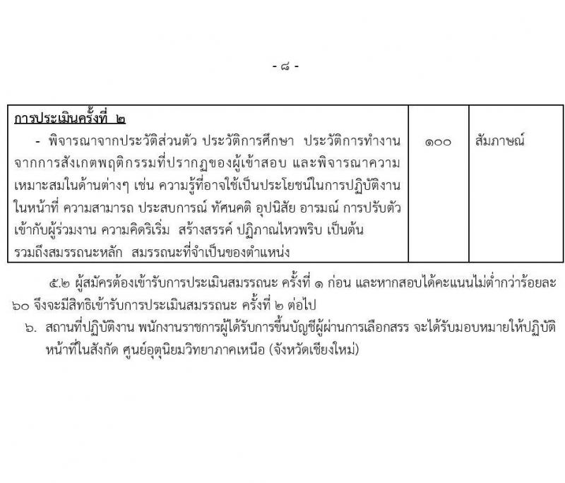 กรมอุตุนิยมวิทยา รับสมัครบุคคลเพื่อเลือกสรรเป็นพนักงานราชการ จำนวน 2 ตำแหน่ง 2 อัตรา (วุฒิ ปวส.หรือเทียบเท่า ป.ตรี) รับสมัครสอบทางอินเทอร์เน็ต ตั้งแต่วันที่ 24 ก.พ. - 7 มี.ค. 2568 หน้าที่ 9